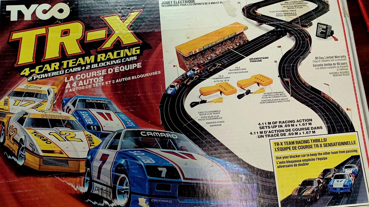 Tyco TR-X 4 Car Racing & Blocking - The Box - HO Slot Car Action