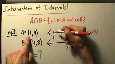 Intermediate Algebra - Intersections of Intervals - Example 3