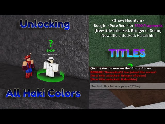Blox Fruits] Every Colored Titles And How To Get Them 