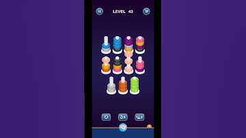 Lv 43 Nut Sort Puzzle - Color Sort (Guru Game) #nutssort #nutsort #boltnutcolor