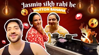 Special Mutton Dish By Aly's Mom | Jasmin Learning The Recipe | Jasly