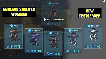 War Robots Testserver new endless shooting weapon Atomizer