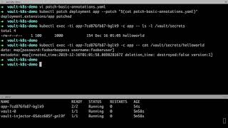 demo: vault   kubernetes sidecar injection