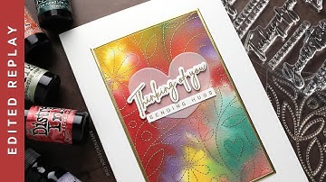 EDITED REPLAY - Easy Repeat Background & Distress Ink Watercolor