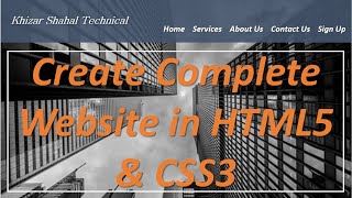 How To Create Complete Website With Awesome Header & Footer using HTML5 & CSS3 Urdu Hindi Full Easy screenshot 2