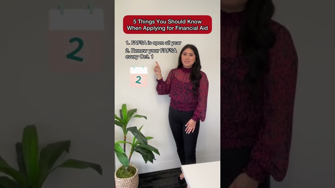 5 things you should know when applying for financial aid! 