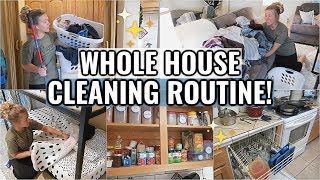 WHOLE HOUSE CLEANING ROUTINE 2020 | ALL DAY CLEAN WITH ME | CLEANING MOTIVATION | SAHM