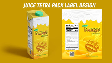 How to Mango Milk Shake Package Design - Logo and Product Label Design - Illustrator Tutorial