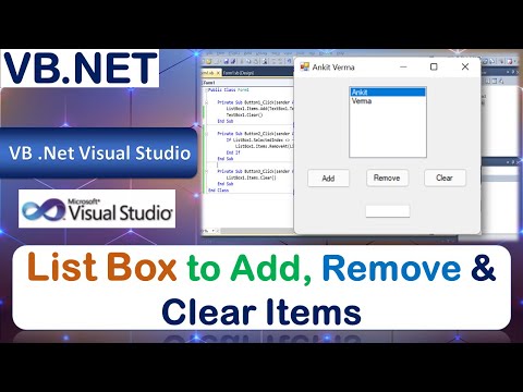 P50 | List Box to Add, Remove and Clear Items | VB.NET