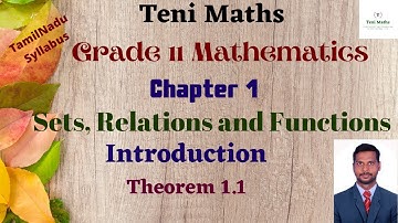Grade 11: Chapter 1: Sets , Relation And Function: Basic Concept: Theorem 1.1