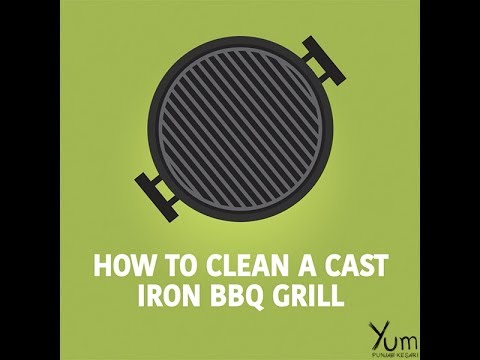 How to Clean A Cast Iron BBQ Grill - YouTube
