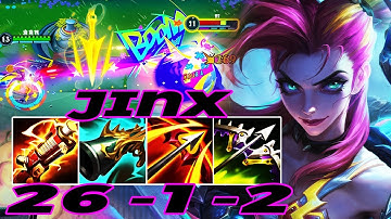 WILD RIFT JINX ADC GAMEPLAY | 16 -1 -2 MVP | JINX BUILD RUNES