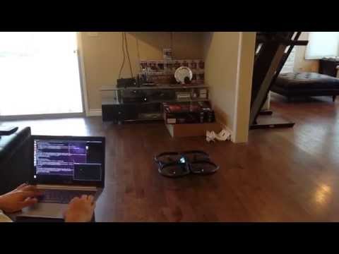 Parrot AR Drone flight using laptop