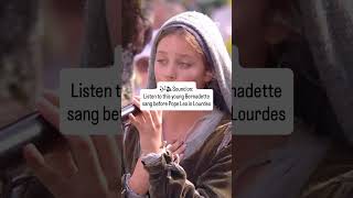 This young Bernadette sang before Pope Leo in Lourdes... What a beautiful voice! | EWTN News