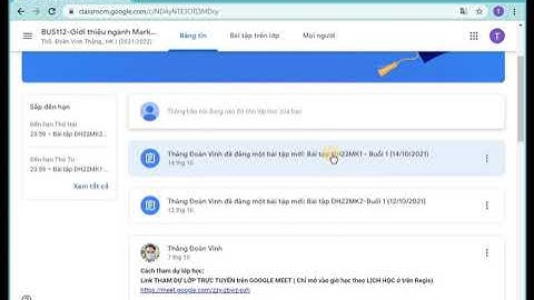 Hướng dẫn nộp bài tập trên google classroom
