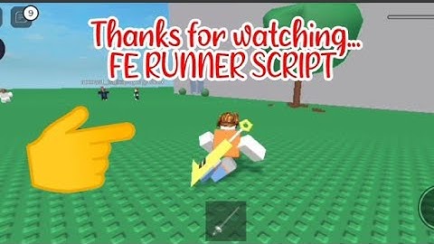 ROBLOX FE RUNNER SCRIPT using FLUXUS EXECUTOR played at Fencing game - script link on comments