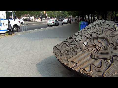UFO Lands In NYC? Nope! Best sculpture ever!