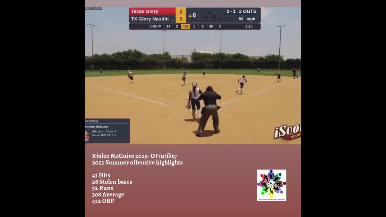 Kinlee McGuire 2025 OF/utility 2023 Summer offensive highlights 41