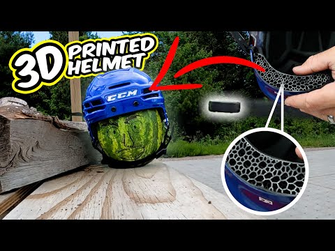 видео: Will a $600 3D Printed Helmet protect a Watermelon?