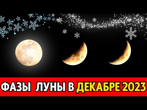 Какие фазы луны В ДЕКАБРЕ 2023 года, когда полнолуние и новолуние в декабре