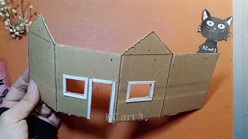 Mô hình ngôi nhà 3d lớp 6 - mô hình ngôi nhà 3d bằng bìa cát tông - cách làm mô hình ngôi nhà 3d