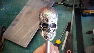 Casting a Skull in Pewter