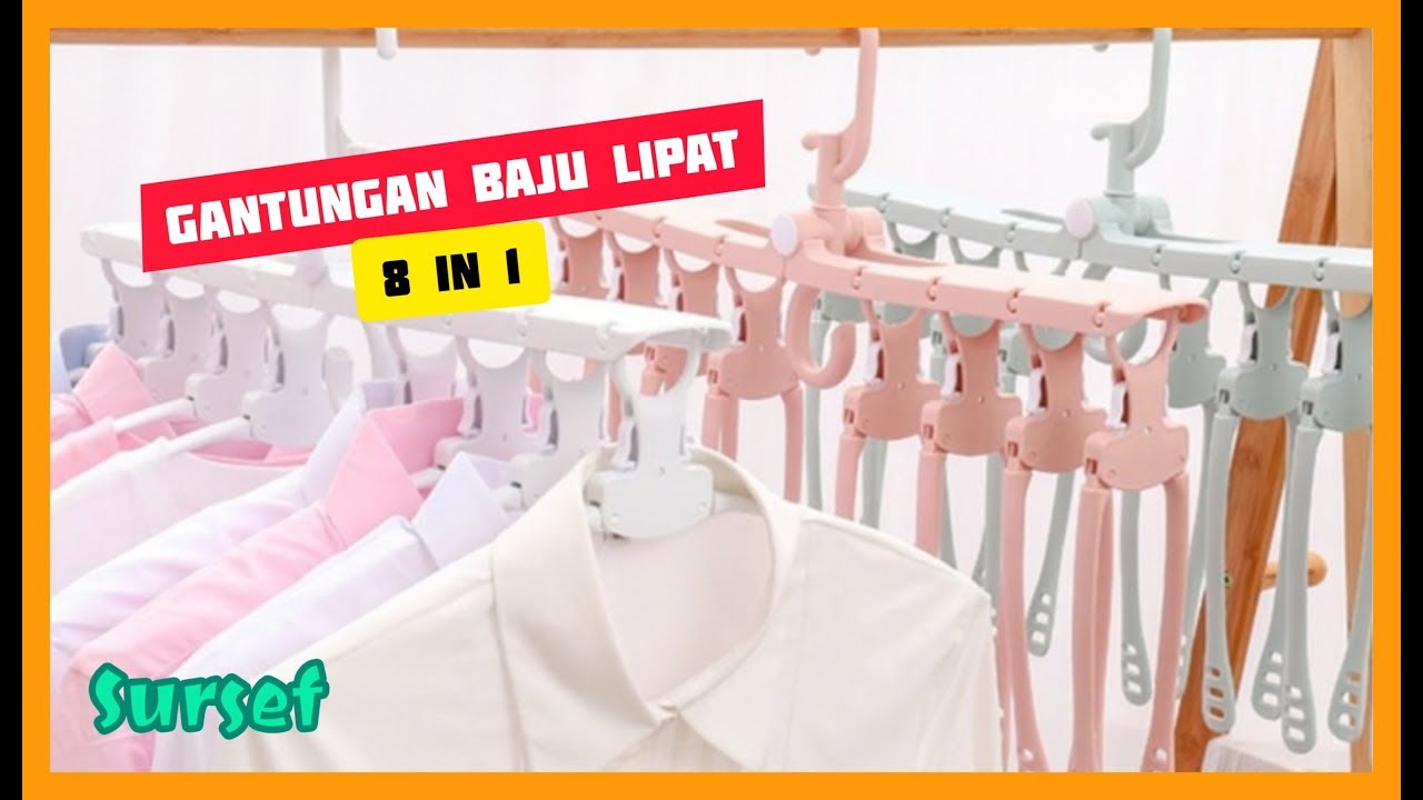  Gantungan  Baju  Lipat 8 in 1 Foldable Cloth Wardrobe  8 in 