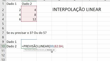 Interpolação Linear no Excel