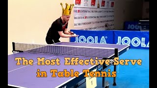 The Most Effective Serve in Table Tennis