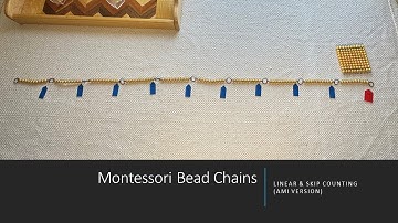 Montessori Bead Chains - Linear/Skip Counting #Squaring #cubing  (AMI Math Group 3, Lesson 5)