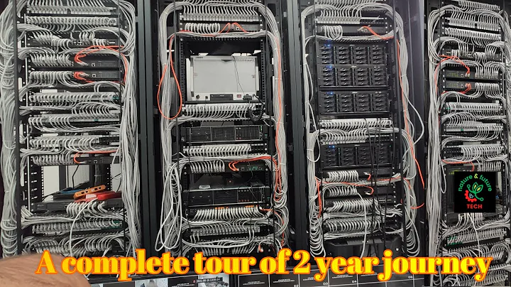 installation network data center and cable management 42Ux3 server rack huge setup for school office