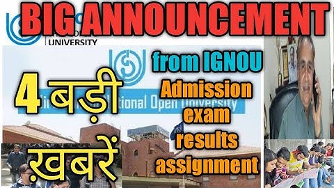 Big Announcement IGNOU. 4 Important  IGNOU notice  for every IGNOU students