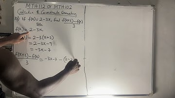 Solve f(x+3) - f(x) Over 3 | Difference Quotient Made Easy!