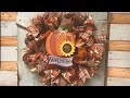 Fall wreath tutorial Easy Easy one too!