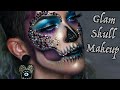 GLAM RHINESTONE SKULL MAKEUP | POMPOWEEN 2020