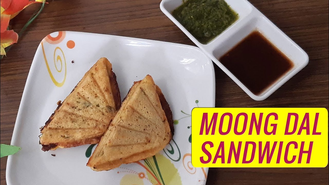Moong Dal Sandwich Recipe | Healthy Sandwich without bread | No bread sandwich | Protein Rich Diet | Cookery Bites