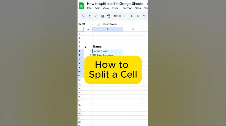 How to Split a Cell in Google Sheets in Seconds! #googlesheetstips