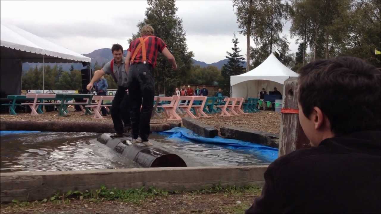 Lumberjack Competition At The Alaska State Fair Log Rolling And lumberjack-competition-at-the-alaska-state-fair-log-rolling-and