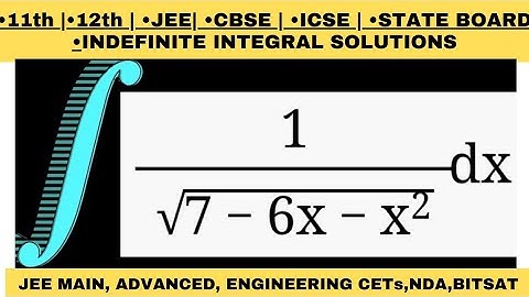 Integrate "1/root(7-6x-x^2)" dx | integration of "1/root(7-6x-x^2)" dx|11th 12th: Calculus tricks
