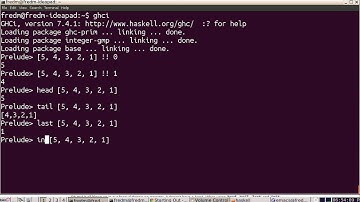14 Haskell head tail init last of list