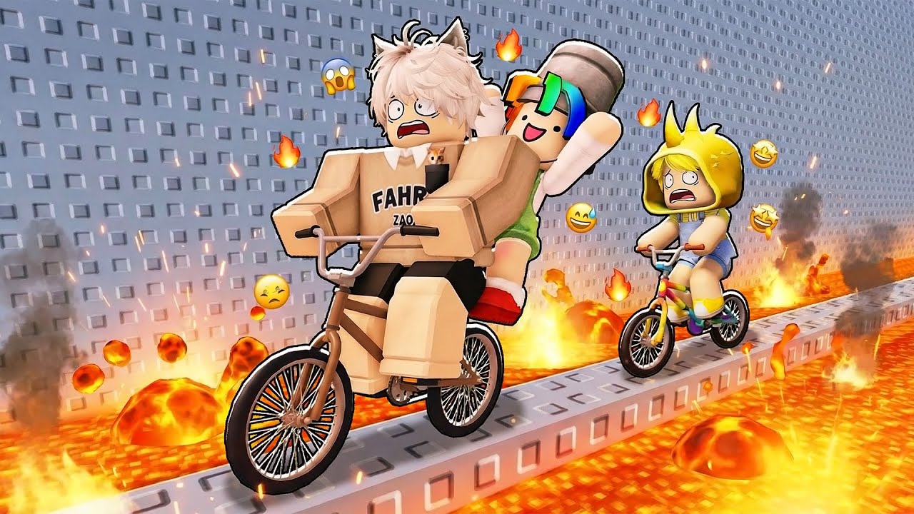 DUNDUN & LEMON LEWATI RINTANGAN MENGERIKAN DENGAN SEPEDA DI ROBLOX!