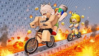 DUNDUN \u0026 LEMON LEWATI RINTANGAN MENGERIKAN DENGAN SEPEDA DI ROBLOX!