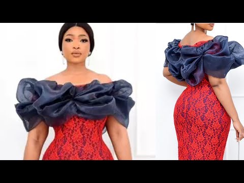 OFF SHOULDER RUFFLES DRESS TUTORIAL, How To Make Off Shoulder Exaggerated  Organza Ruffles