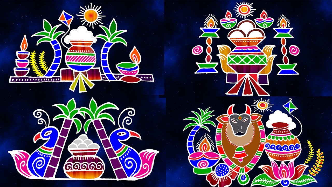 Pongal / Sankranthi Kolam Images | Festival Kolam Rangoli Images ...
