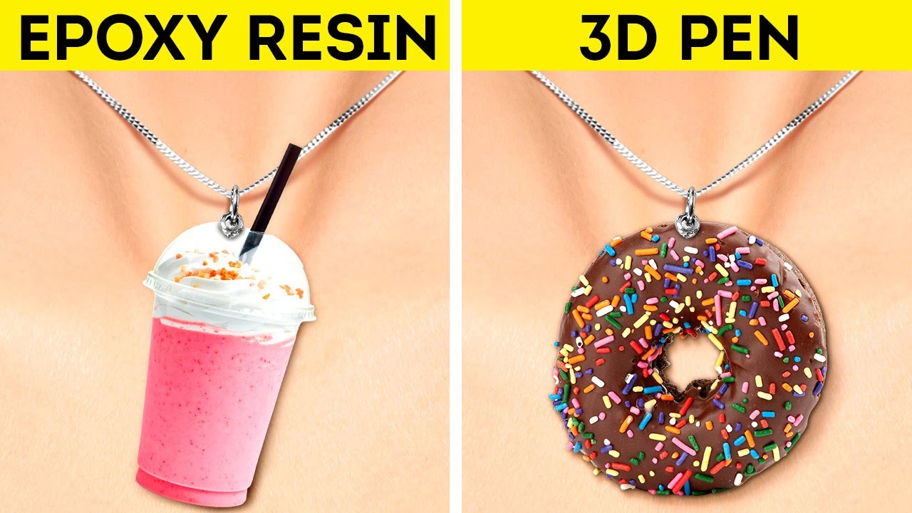 EPOXY RESIN vs 3D PEN || CUTEST DIY JEWELRY AND CRAFTS - YouTube