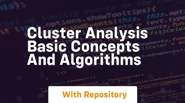 cluster analysis basic concepts and algorithms