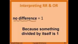 Odds Ratio & Relative Risk Calculation & Definition, Probability & Odds