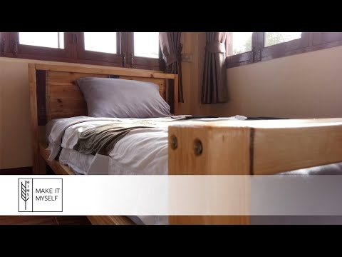 DIY เตียงเดี่ยว 3.5 ฟุต | Make a Bed frame with Head board and foot board