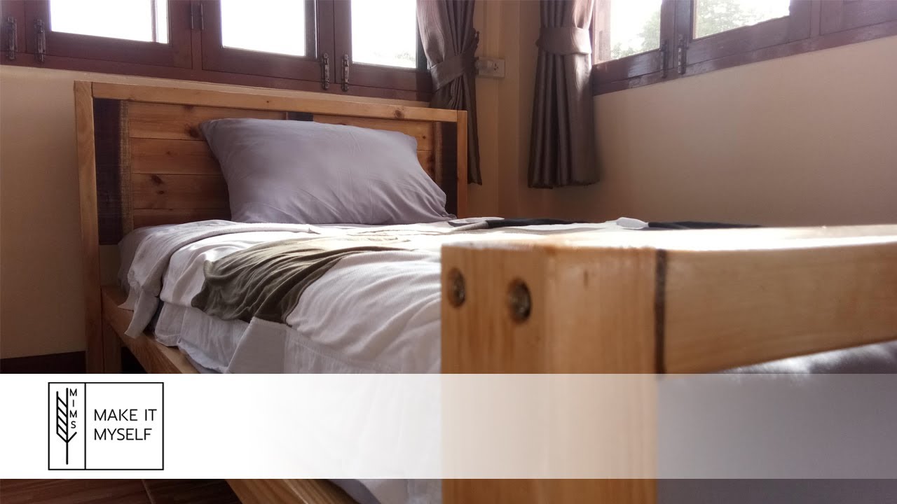 DIY เตียงเดี่ยว 3.5 ฟุต | Make a Bed frame with Head board and foot board