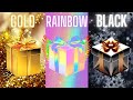 Choose your gift 🤩💝 || Gold, Rainbow and black || 3 gift box challenge😍😭😊2 good and 1 bad
